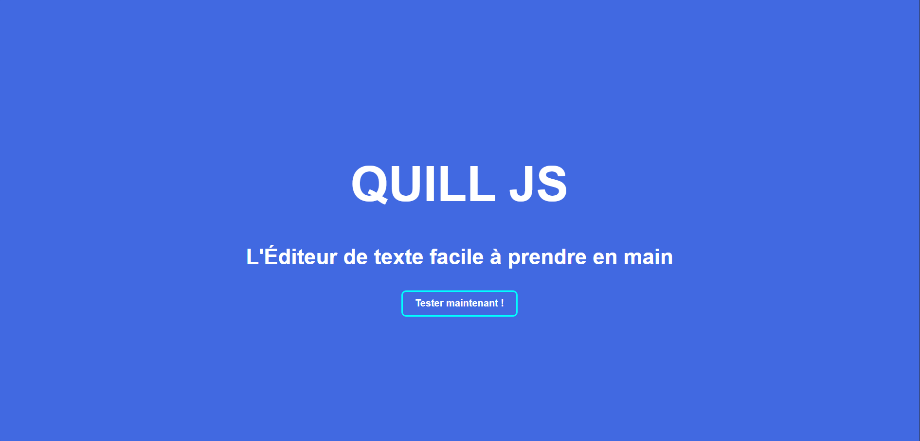 Site présentation de QuillJS